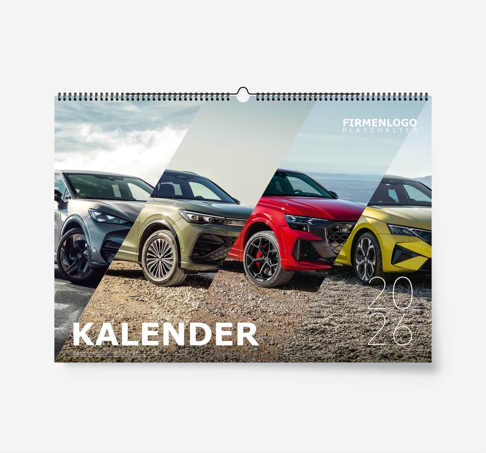 Auto Kalender 2026, personalisiert, DIN A2