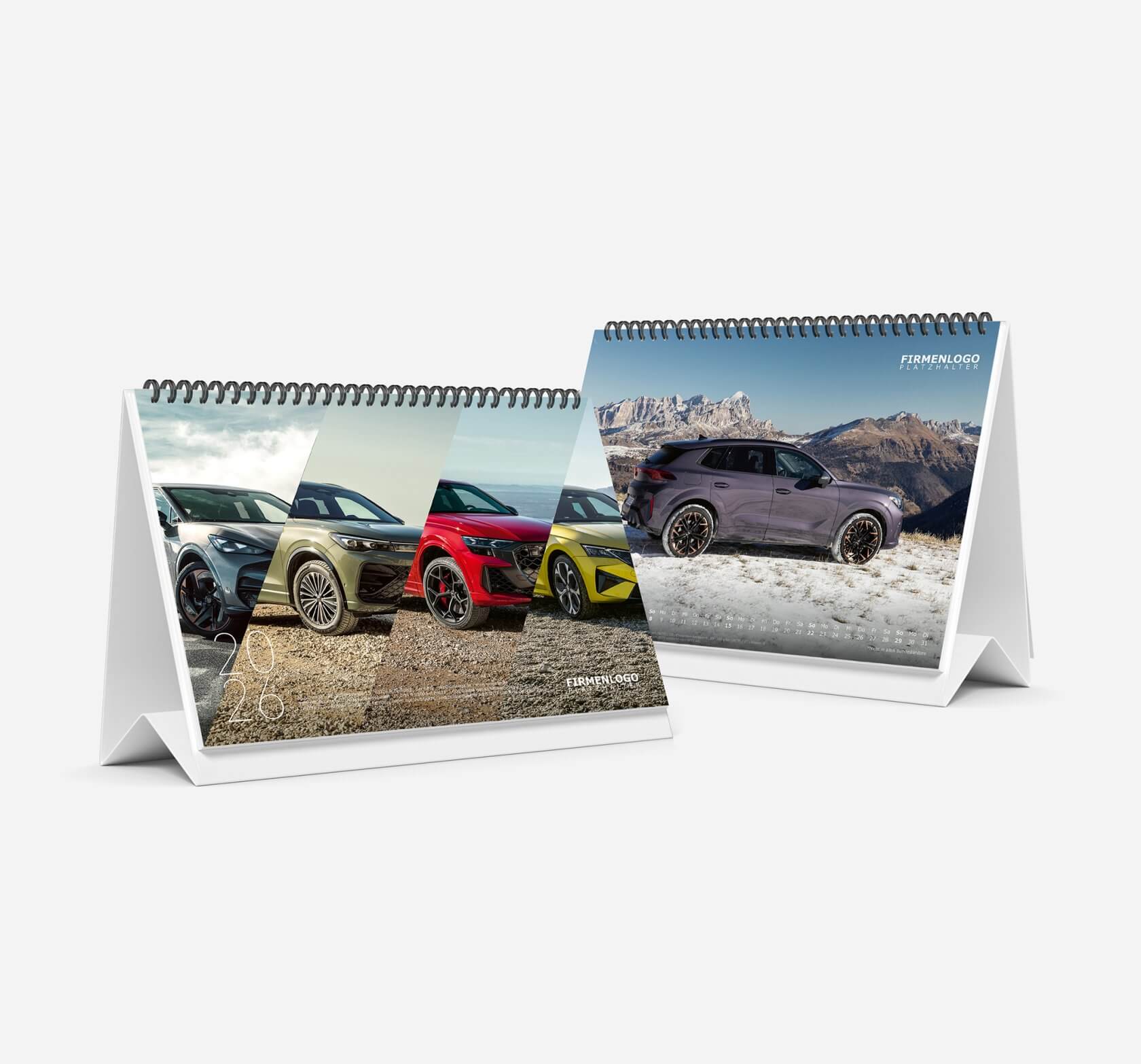 Auto Tischkalender 2026, personalisiert, DIN A5